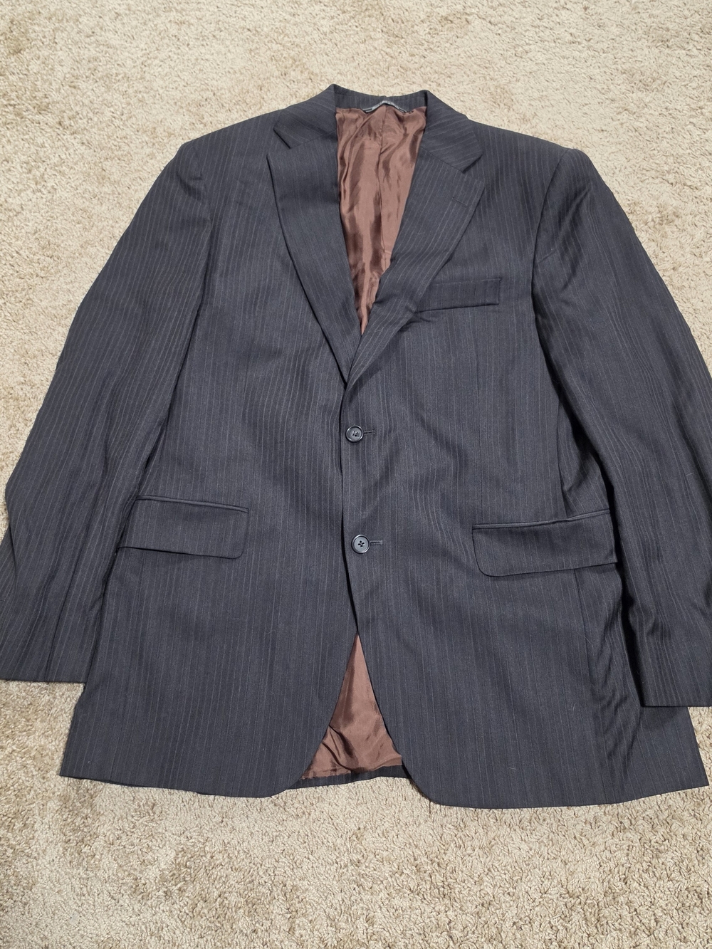 Stonehouse Estrato Super 110s Wool Pinstripe Suit Jacket Blazer Men's 40R